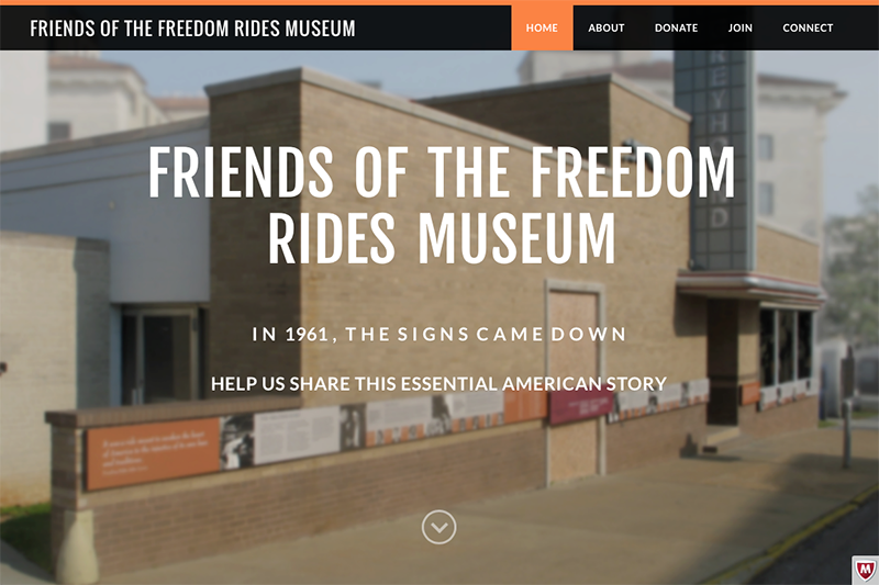 Friends of the Freedom Rides web site home page